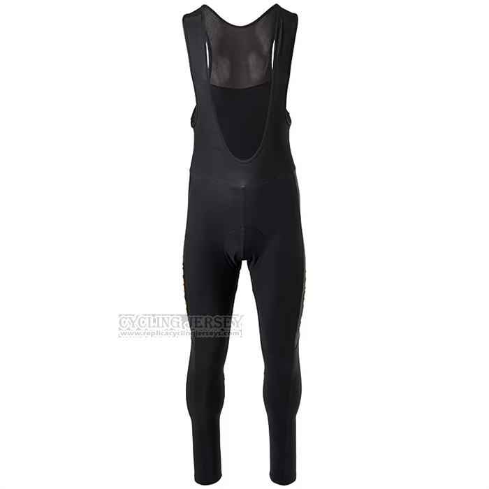 2022 Cycling Jersey Jumbo Visma Black Yellow Long Sleeve and Bib Short